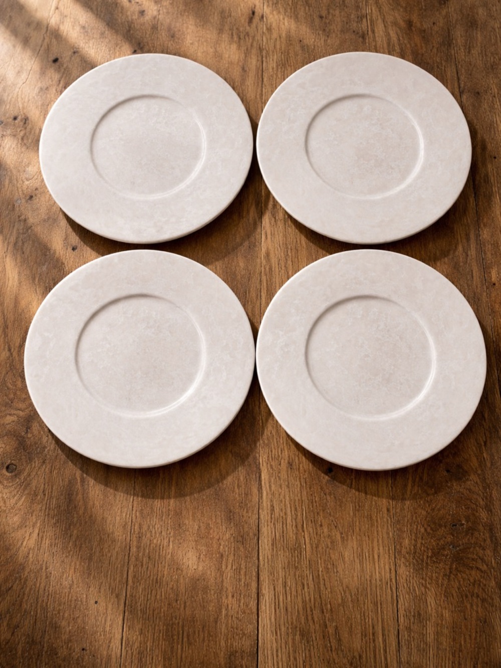 Bennington Potters Vermont Stoneware Plate 6.5” Gray Marble Glaze 4 plates